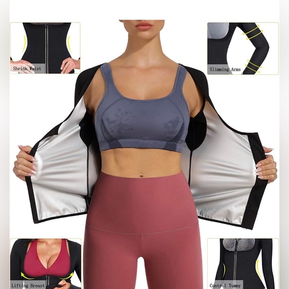 Sz S Ursexyly Women's Sauna Suit Weight Loss Hot Sweat Shirt Slim Waist Trainer - Picture 1 of 13